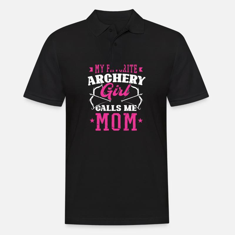 Archery Bogenschießen Bogen - Männer Poloshirt - Schwarz