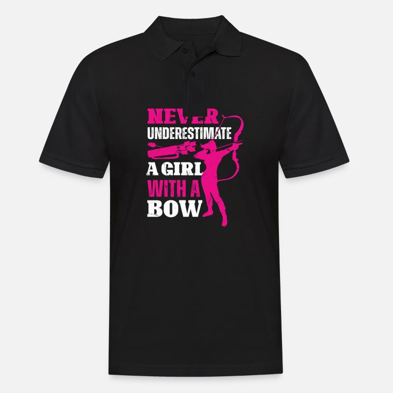 Archery Bogenschießen Bogen - Männer Poloshirt - Schwarz