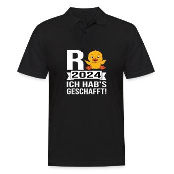Pension 2024 Pensionärin 2024 Rente 2024 - Männer Poloshirt - Schwarz - Vorne - Kai (181cm)