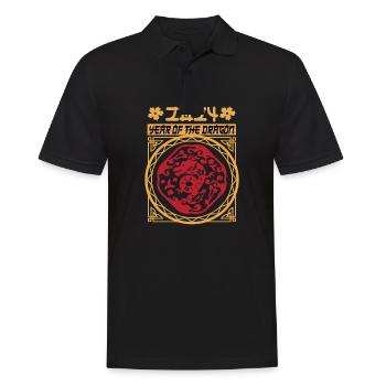 Chinese New Year Year Of The Dragon 2024 - Männer Poloshirt - Schwarz - Vorne - Kai (181cm)