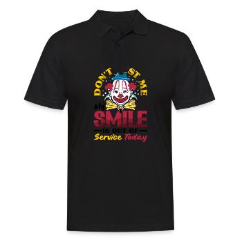 Sourire hors service décontracté - Polo Homme - noir - Devant - Kai (181cm)
