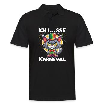 Karneval Kostüm Fasching Fastnacht - Männer Poloshirt - Schwarz - Vorne - Kai (181cm)