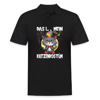 Karneval Kostüm Fasching Fastnacht - Männer Poloshirt - Schwarz - Vorne - Kai (181cm)