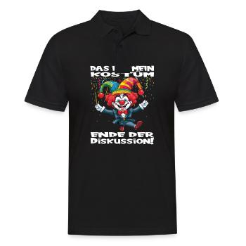 Karneval Kostüm Fasching Fastnacht - Männer Poloshirt - Schwarz - Vorne - Kai (181cm)