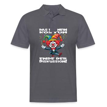 Karneval Kostüm Fasching Fastnacht - Männer Poloshirt - Anthrazit - Vorne - Nico (186cm)