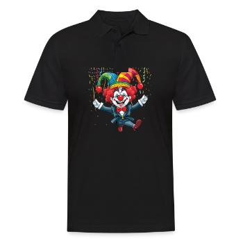 Karneval Kostüm Fasching Fastnacht - Männer Poloshirt - Schwarz - Vorne - Kai (181cm)