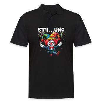 Karneval Kostüm Fasching Fastnacht - Männer Poloshirt - Schwarz - Vorne - Kai (181cm)