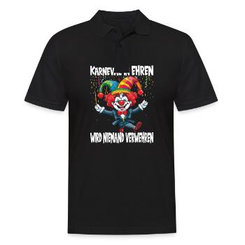 Karneval Kostüm Fasching Fastnacht - Männer Poloshirt - Schwarz - Vorne - Kai (181cm)