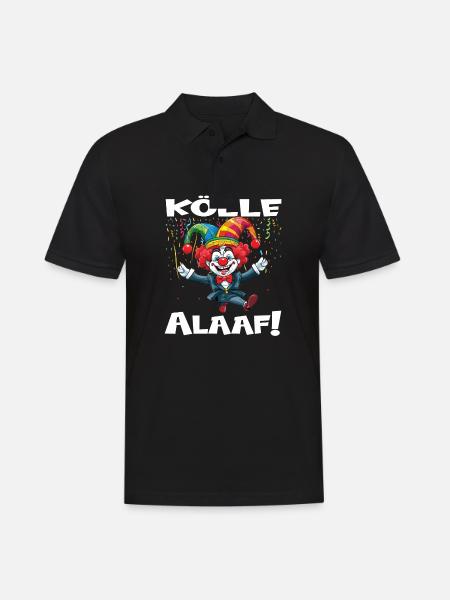 Karneval Kostüm Fasching Fastnacht - Männer Poloshirt - Schwarz