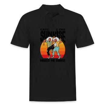 Catching the Sunrise Joyful - Men's Polo Shirt - black - Front - Kai (181cm)