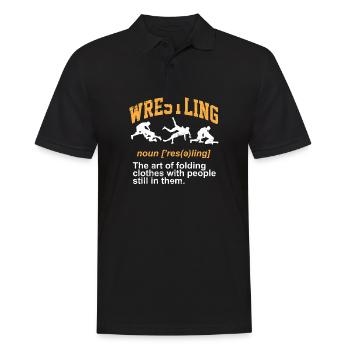Définition de la lutte Pro Wrestler Fan Wrestling - Polo Homme - noir - Devant - Kai (181cm)