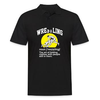 Définition de la lutte Pro Wrestler Fan Wrestling - Polo Homme - noir - Devant - Kai (181cm)
