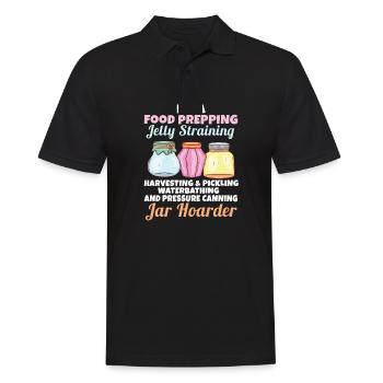 Jar Hoarder Homesteady citation confiture maker alimentaire - Polo Homme - noir - Devant - Kai (181cm)