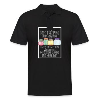 Jar Hoarder Homesteady citation confiture maker alimentaire - Polo Homme - noir - Devant - Kai (181cm)