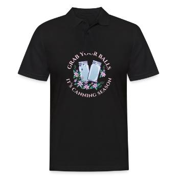 Attrapez vos couilles C’est la saison de mise en conserve Conservateur - Polo Homme - noir - Devant - Kai (181cm)