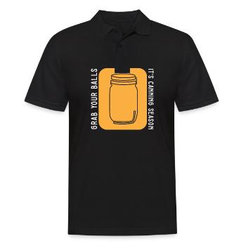 Attrapez vos balles C’est conservateur de saison de mise en conserve - Polo Homme - noir - Devant - Kai (181cm)