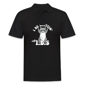 Sensibilisation au SCI raton laveur Je suis une blague sur les toilettes de Shittin - Polo Homme - noir - Devant - Kai (181cm)