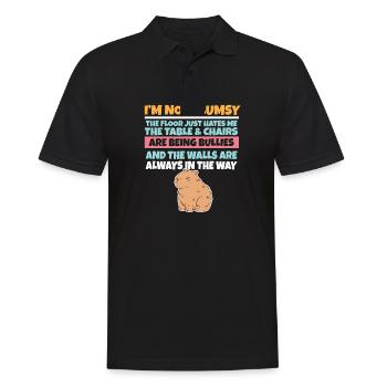 I'm Not Clumsy The Floor Hates Me Foolish Capybara - Men's Polo Shirt - black - Front - Kai (181cm)