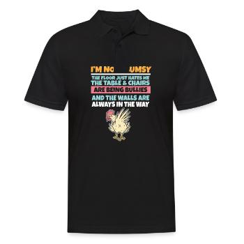 I'm Not Clumsy The Floor Hates Me Foolish Chicken - Men's Polo Shirt - black - Front - Kai (181cm)