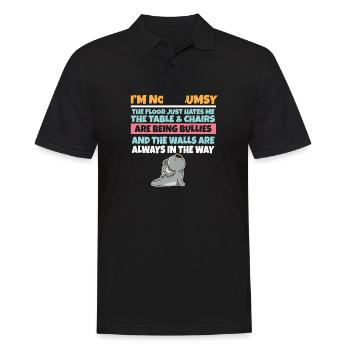 I'm Not Clumsy The Floor Hates Me Foolish Koala - Men's Polo Shirt - black - Front - Kai (181cm)