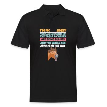 I'm Not Clumsy The Floor Hates Me Foolish Horse - Men's Polo Shirt - black - Front - Kai (181cm)