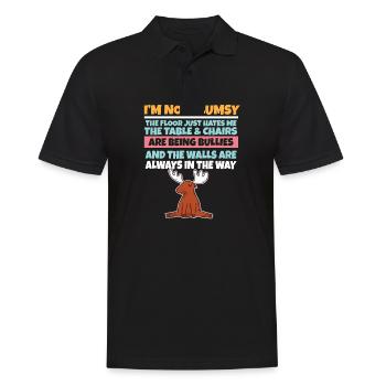 Je ne suis pas maladroit Le sol me déteste Orignal stupide - Polo Homme - noir - Devant - Kai (181cm)
