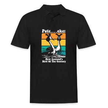 Puteketeke New Zealand's Bird of the Century - Männer Poloshirt - Schwarz - Vorne - Kai (181cm)