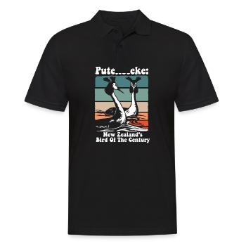 Puteketeke New Zealand's Bird of the Century - Männer Poloshirt - Schwarz - Vorne - Kai (181cm)