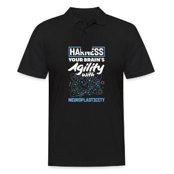 Unlock Your Brain's Potential Neuroplasticity - Männer Poloshirt - Schwarz - Vorne - Kai (181cm)