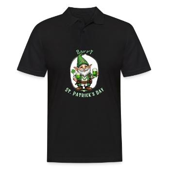 St. Patrick's Day Leprechaun I Green Beer I - Männer Poloshirt - Schwarz - Vorne - Kai (181cm)