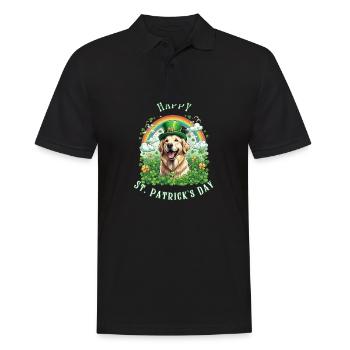 Chapeau vert et trèfle I Or de la Saint-Patrick - Polo Homme - noir - Devant - Kai (181cm)