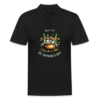 Fête de la Saint-Patrick Beagle I Célébration irlandaise - Polo Homme - noir - Devant - Kai (181cm)