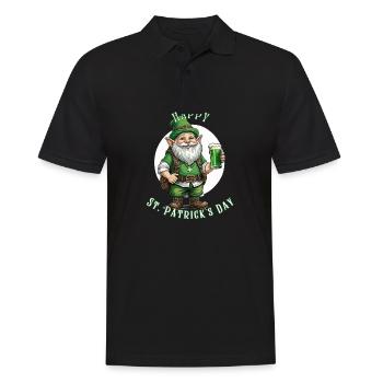 St. Patrick's Day Leprechaun I Green Beer I - Männer Poloshirt - Schwarz - Vorne - Kai (181cm)