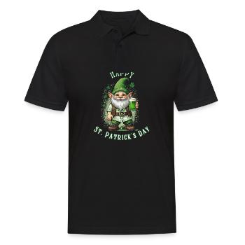 St. Patrick's Day Leprechaun I Green Beer I - Männer Poloshirt - Schwarz - Vorne - Kai (181cm)
