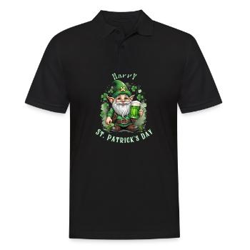 St. Patrick's Day Leprechaun I Green Beer I - Männer Poloshirt - Schwarz - Vorne - Kai (181cm)
