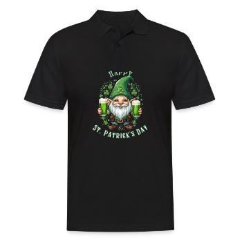 St. Patrick's Day Leprechaun I Green Beer I - Männer Poloshirt - Schwarz - Vorne - Kai (181cm)