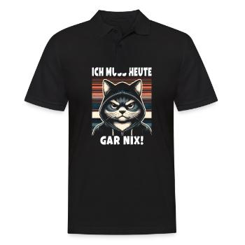 I don't have to do anything today! Sarcastic - Men's Polo Shirt - black - Front - Kai (181cm)