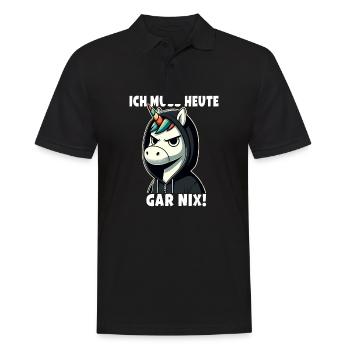 Je n’ai rien de sarcastique aujourd’hui - Polo Homme - noir - Devant - Kai (181cm)