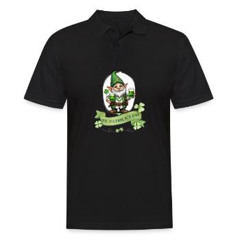 St. Patrick's Day Leprechaun I Green Beer I - Männer Poloshirt - Schwarz - Vorne - Kai (181cm)