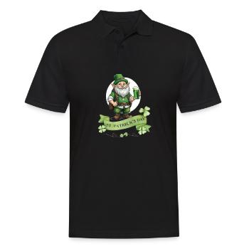 St. Patrick's Day Leprechaun I Green Beer I - Männer Poloshirt - Schwarz - Vorne - Kai (181cm)
