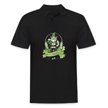 St. Patrick's Day Leprechaun I Green Beer I - Männer Poloshirt - Schwarz - Vorne - Kai (181cm)