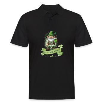 St. Patrick's Day Leprechaun I Green Beer I - Männer Poloshirt - Schwarz - Vorne - Kai (181cm)