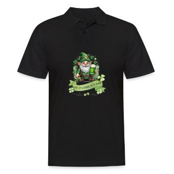 St. Patrick's Day Leprechaun I Green Beer I - Männer Poloshirt - Schwarz - Vorne - Kai (181cm)