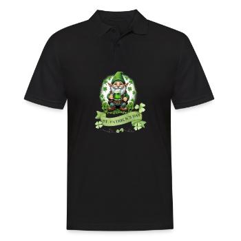 St. Patrick's Day Leprechaun I Green Beer I - Männer Poloshirt - Schwarz - Vorne - Kai (181cm)