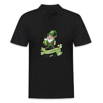 St. Patrick's Day Leprechaun I Green Beer I - Männer Poloshirt - Schwarz - Vorne - Kai (181cm)