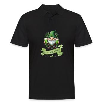 St. Patrick's Day Leprechaun I Green Beer I - Männer Poloshirt - Schwarz - Vorne - Kai (181cm)