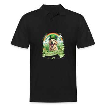 Chapeau vert et trèfle I Or de la Saint-Patrick - Polo Homme - noir - Devant - Kai (181cm)
