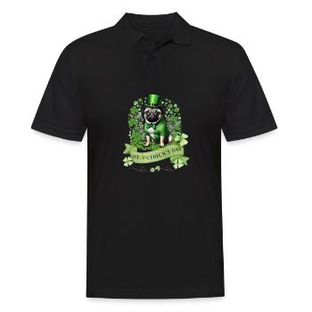 St. Patrick's Day Pug I Shamrock St Paddys Day Pug - Männer Poloshirt - Schwarz - Vorne - Kai (181cm)