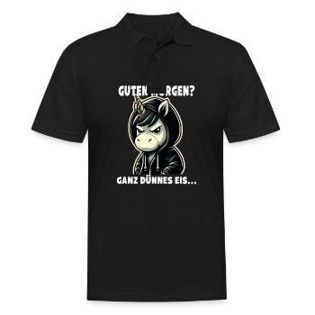 Good morning? Very Thin Ice Sarcastic - Men's Polo Shirt - black - Front - Kai (181cm)