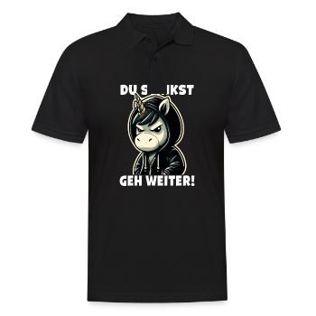 Du stinkst Geh weiter Sarkastisches - Männer Poloshirt - Schwarz - Vorne - Kai (181cm)